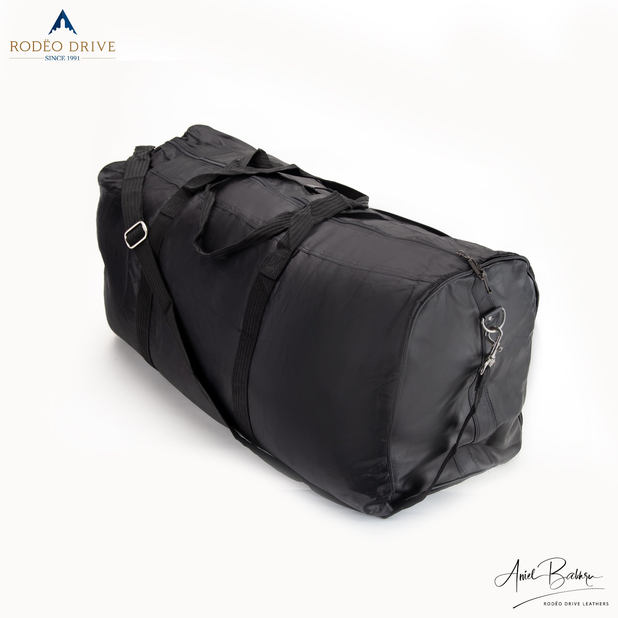 Side view of completely packed COLLAPSIBLE BACKUP CHECKIN BAG