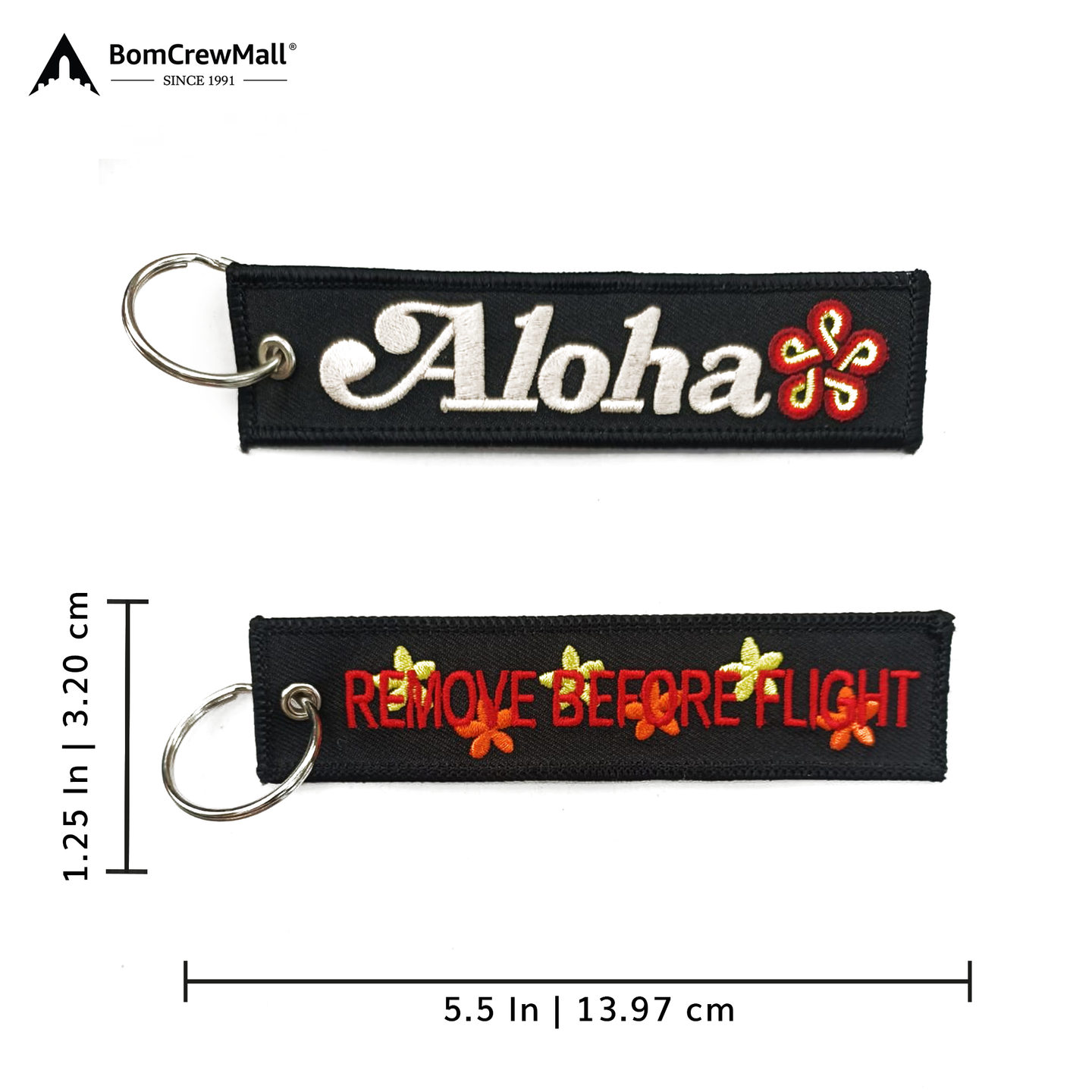 ALOHA EMBROIDERY BAG TAG