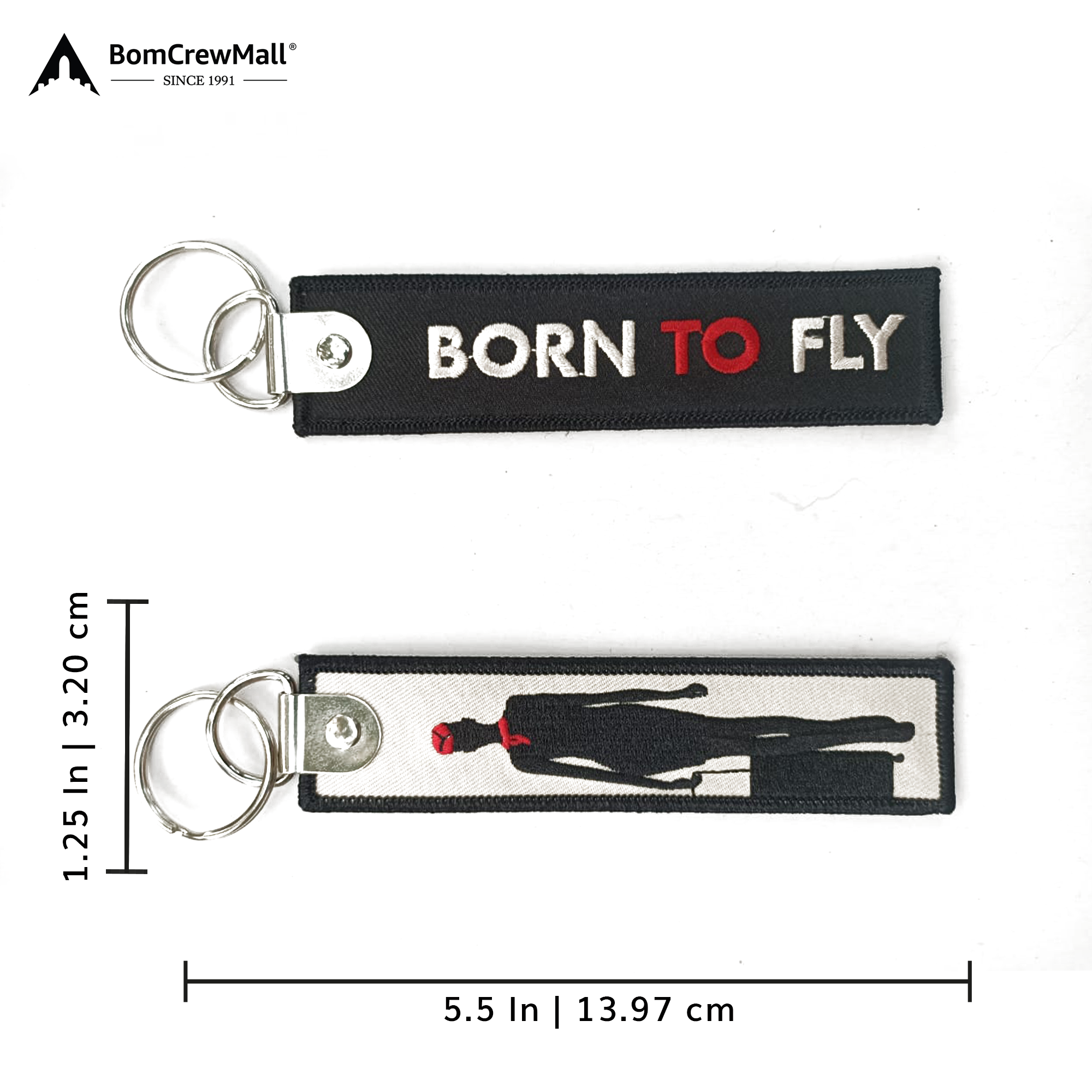 BRON TO FLY EMBROIDERY BAG TAG