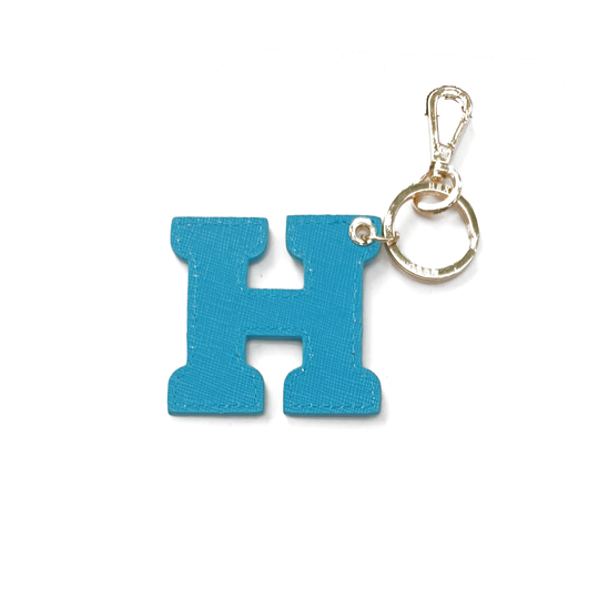 H ALPHABET Blue colour BAG TAG - KEY HOLDER
