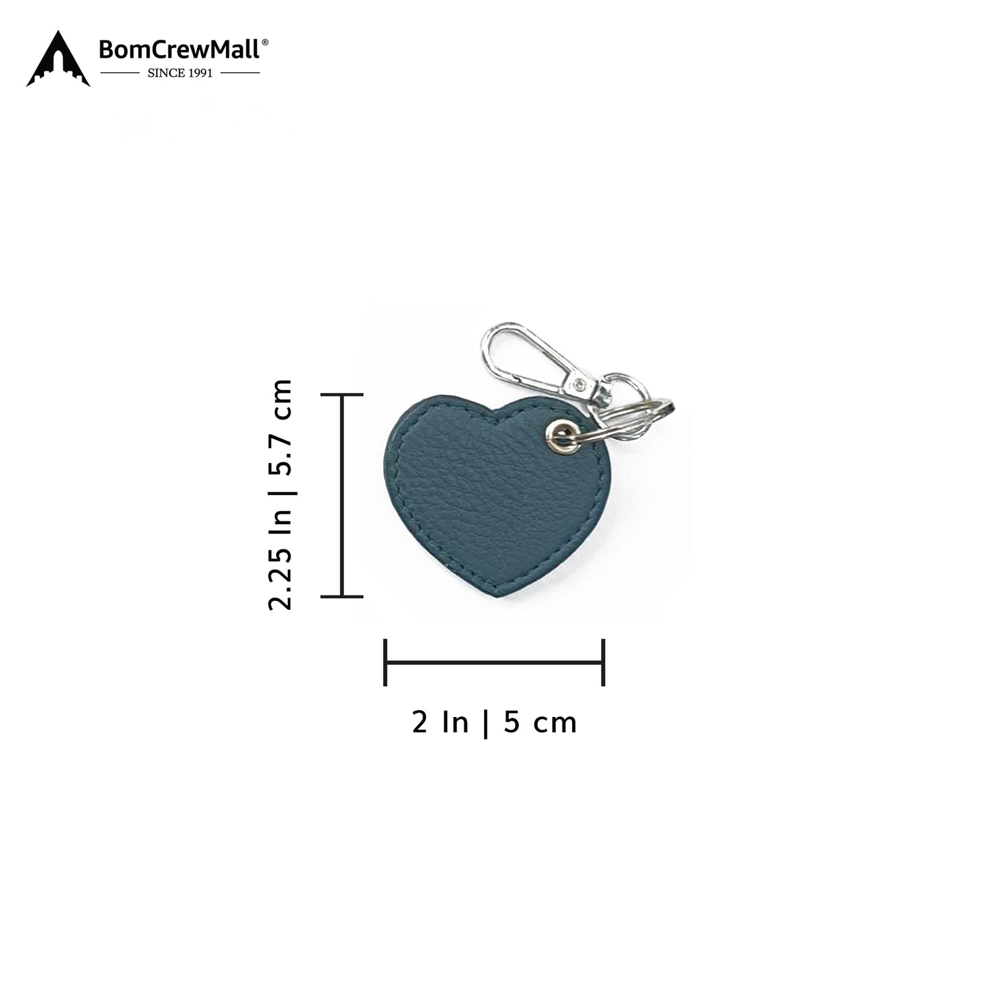 blue HEART SHAPE BAG TAG - KEY HOLDER