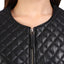 Neck fitting image of black CHANNEL DIAMOND STITCH JACKET