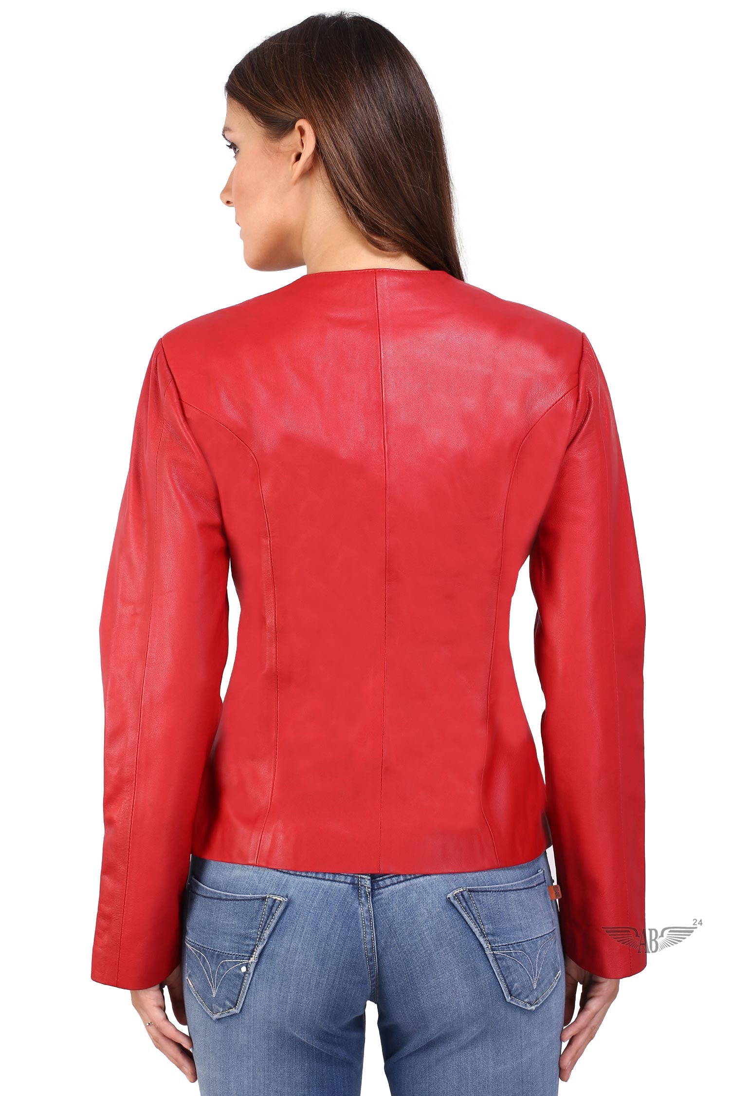 Back side image of red CLASSIC CHANNEL JACKET