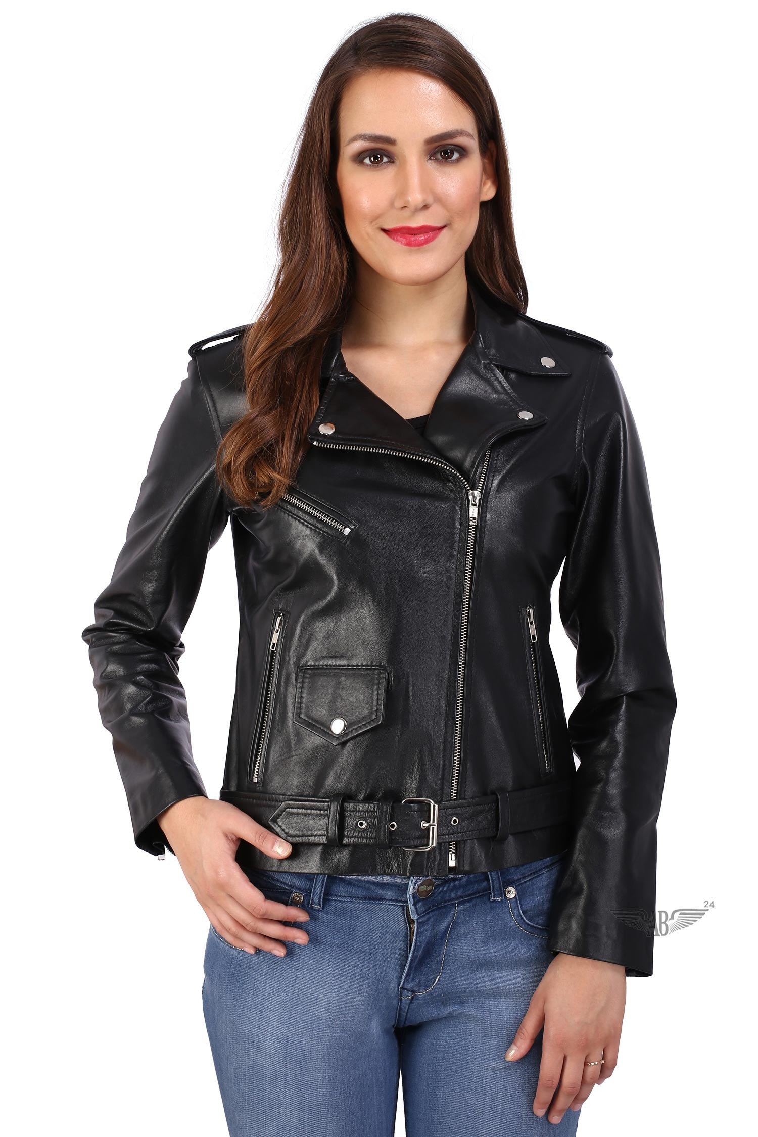Entire front image of GREASE PERFECTO BIKER JACKET WOMENS
