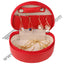 Open inside image of TRAVEL SMALL JEWELERY CASE.  Proper placement of jewelery depicted. Spacious and strudy