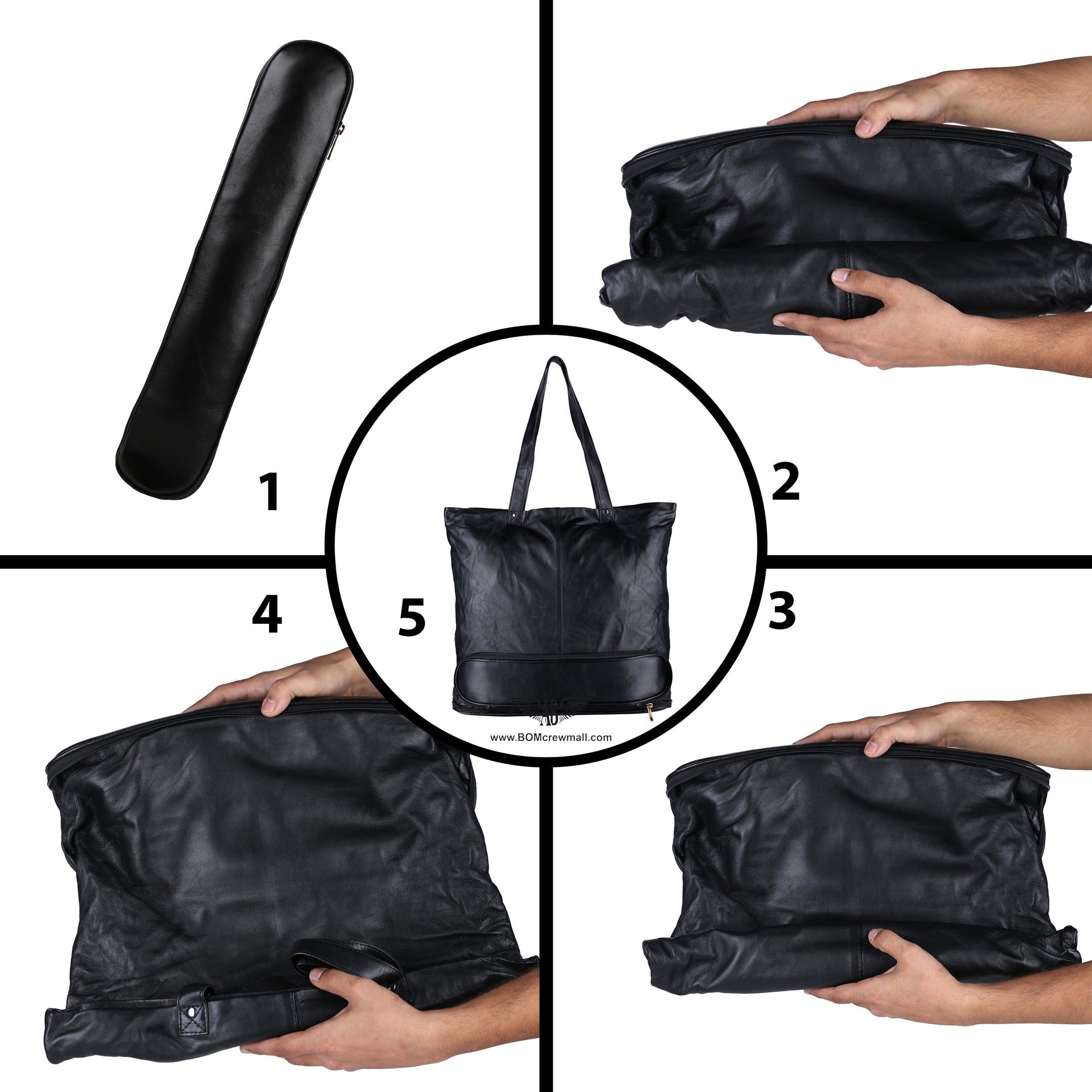 multiple images of FOLDING STICK TORPEDO SHOPPING BAG
