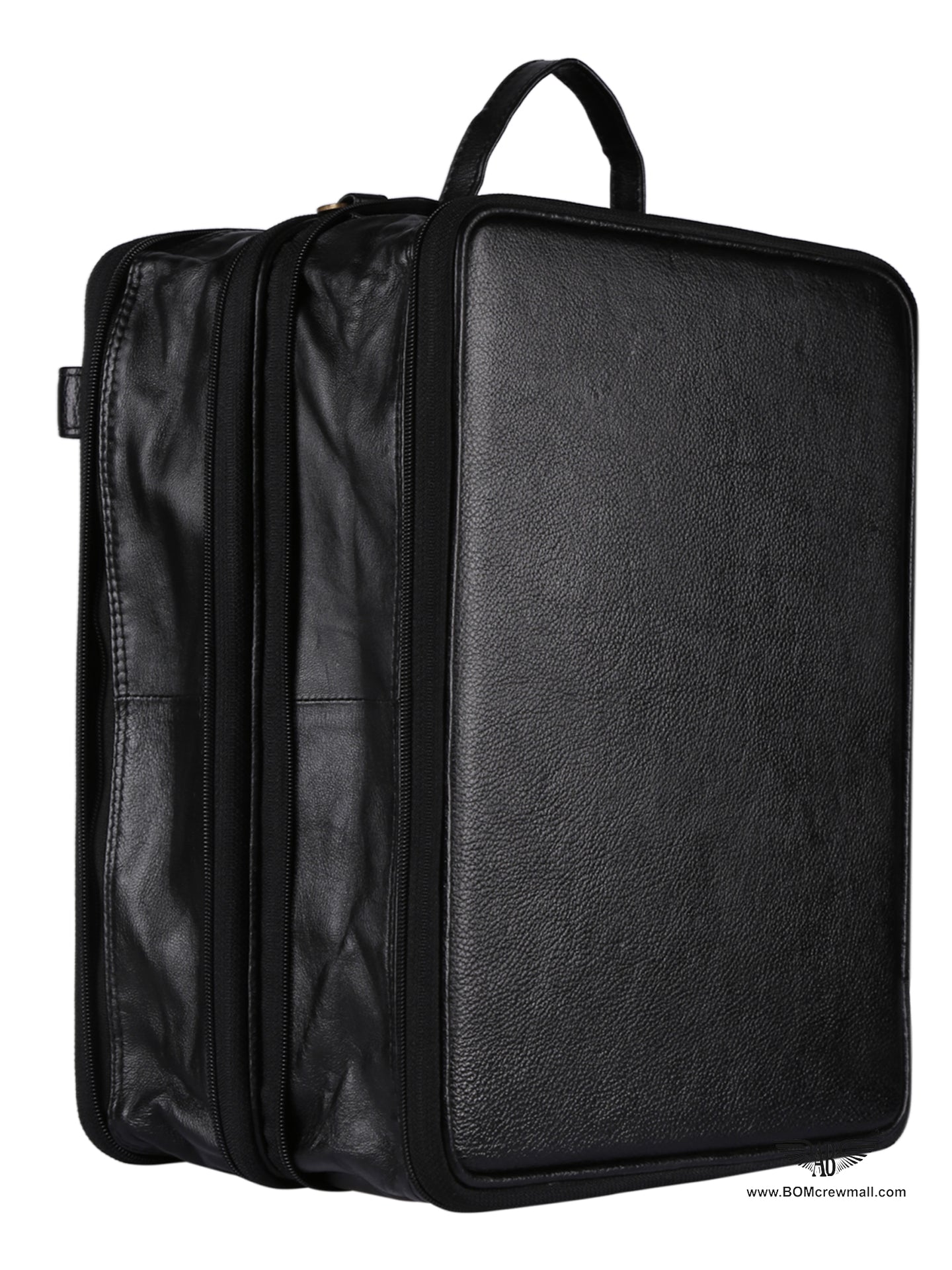 Side image of black COLLAPSIBLE WINE BAG