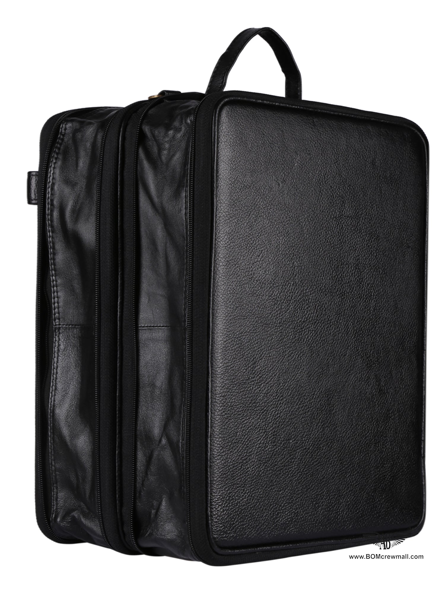 Side image of black COLLAPSIBLE WINE BAG