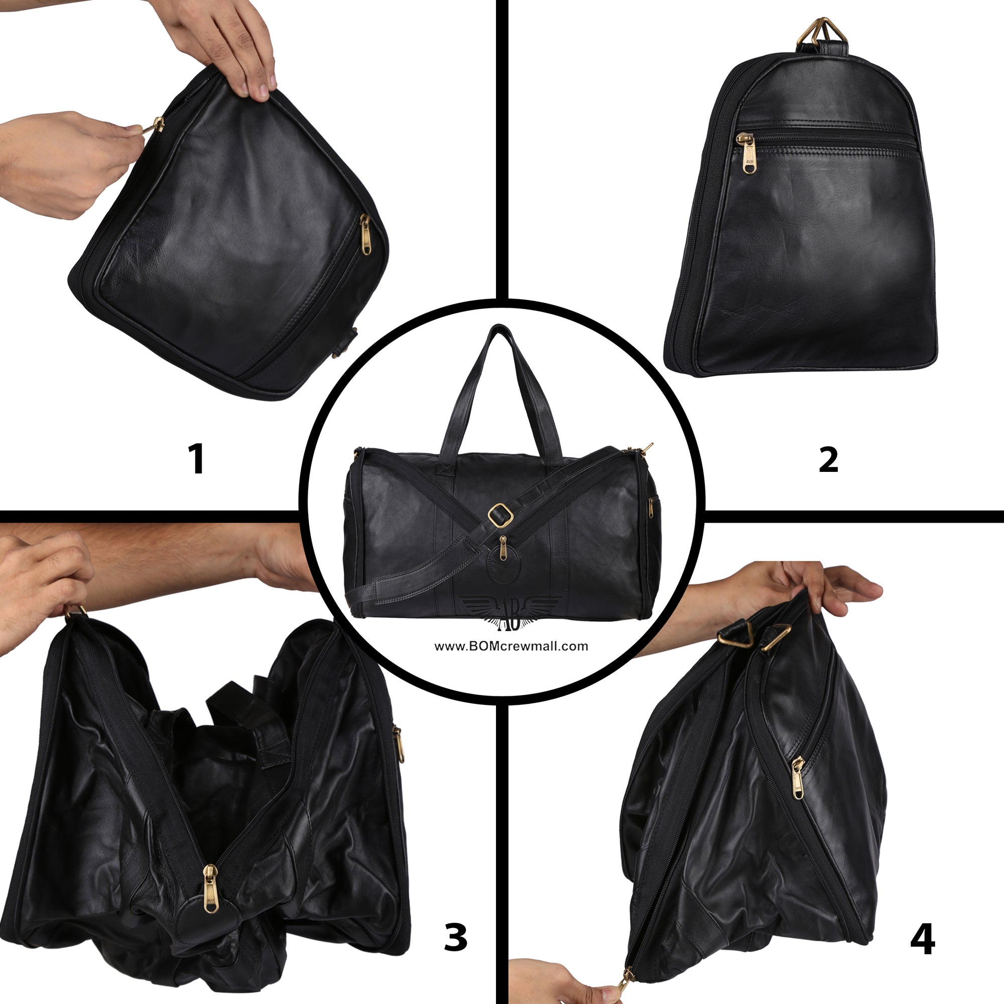 multiple images of FOLDING TOTE BAG. It is depicting its different usage