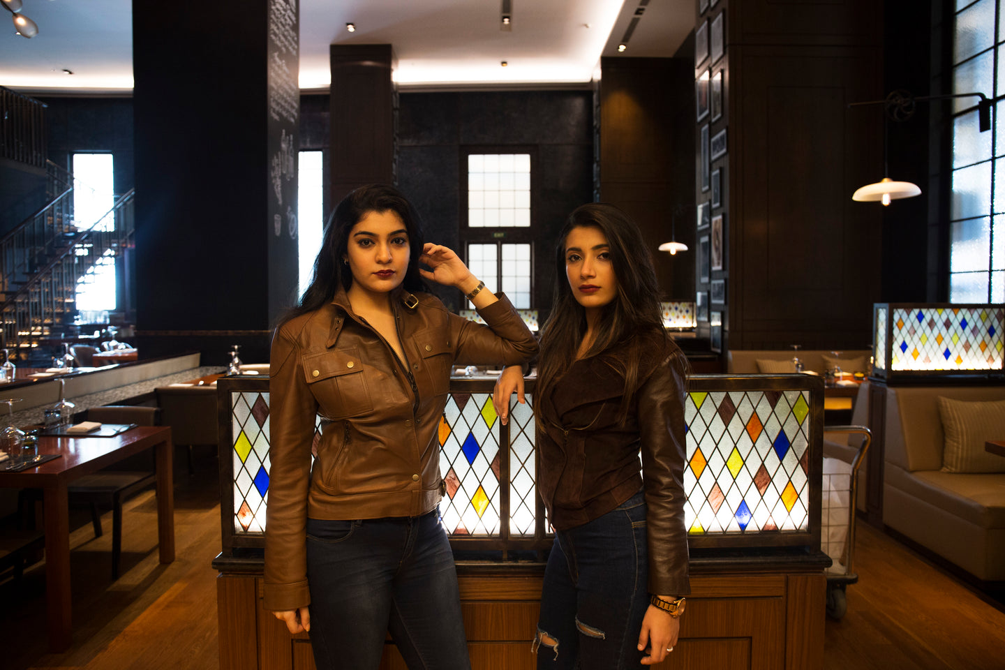 model posing with bomcrewmlls CLASSIC BUCKLE BIKER BEL STAFF