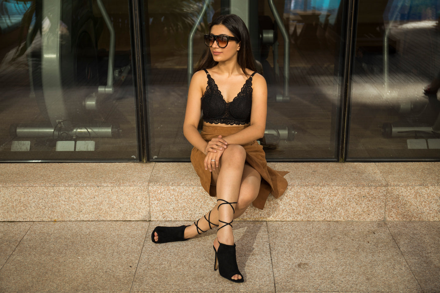 Suede Skirt Wraparound