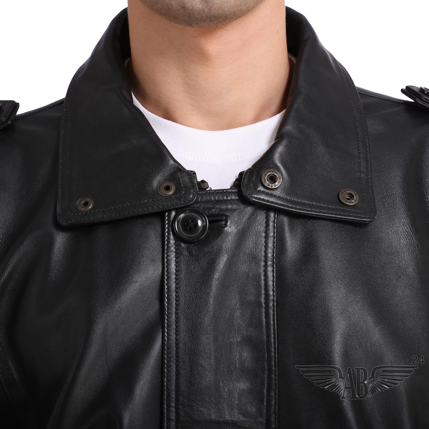 Image depicting TRENCH COAT collar. It can be  makeshift into turtle neck