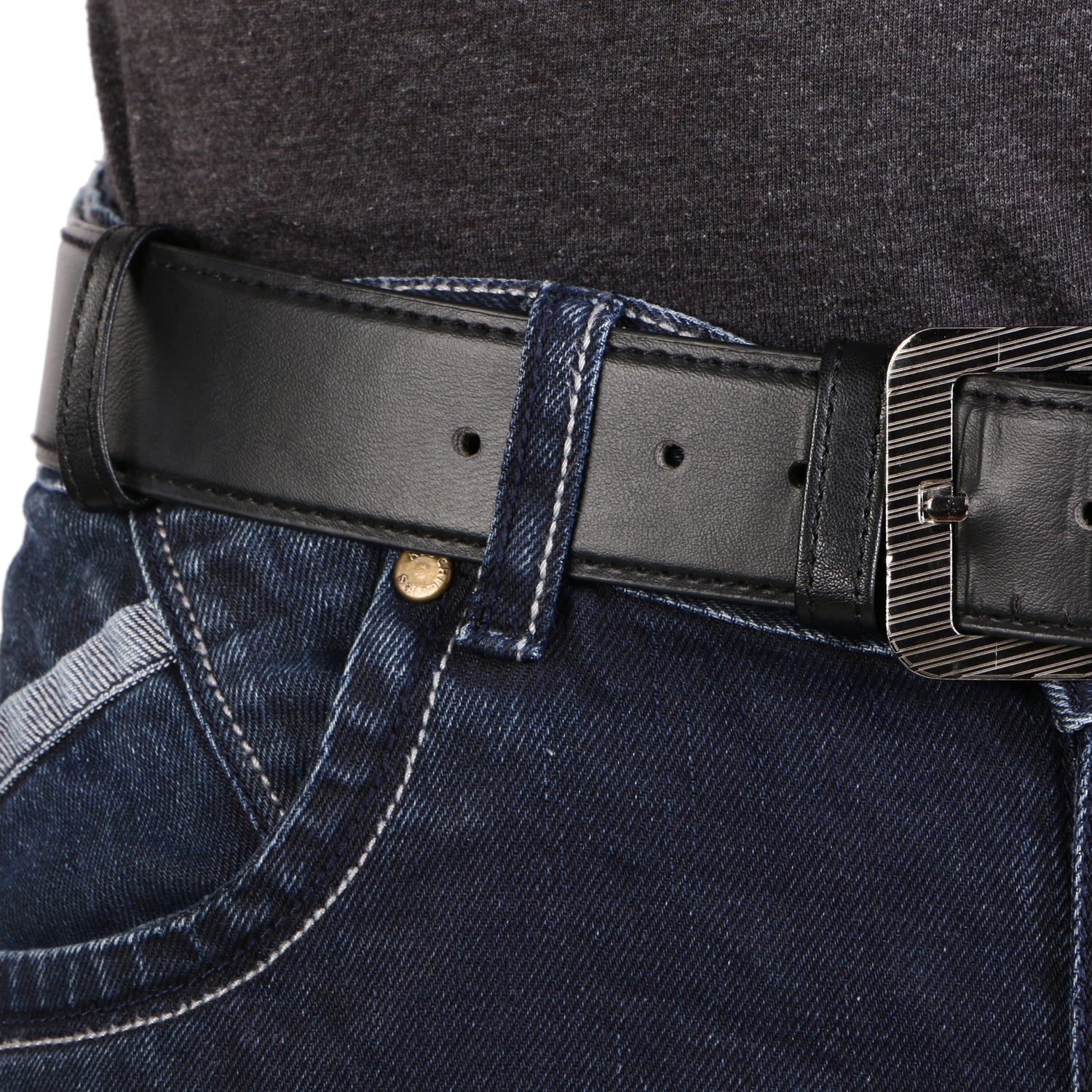 Model depicting how to perfectly hide ROME GYPSY PROOF WALLET  in inner side of jeans