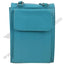 Front image of blue color MULTI POCKET CROSS BODY HAND BAG. Front flap is closed