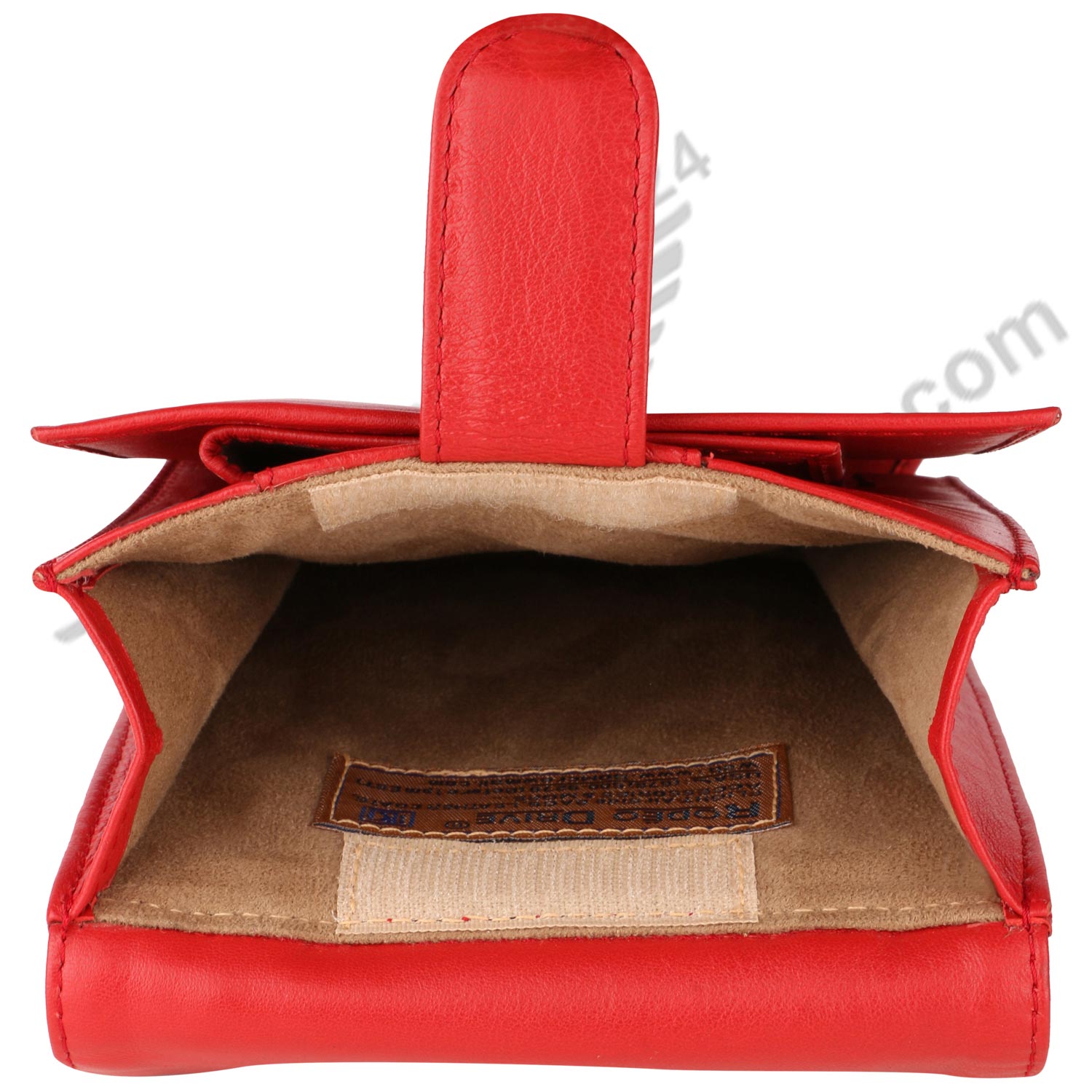 image depicting inner space of red MULTI POCKET CROSS BODY  HAND BAG