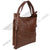 Side view of brown FER GAMO HAND BAG