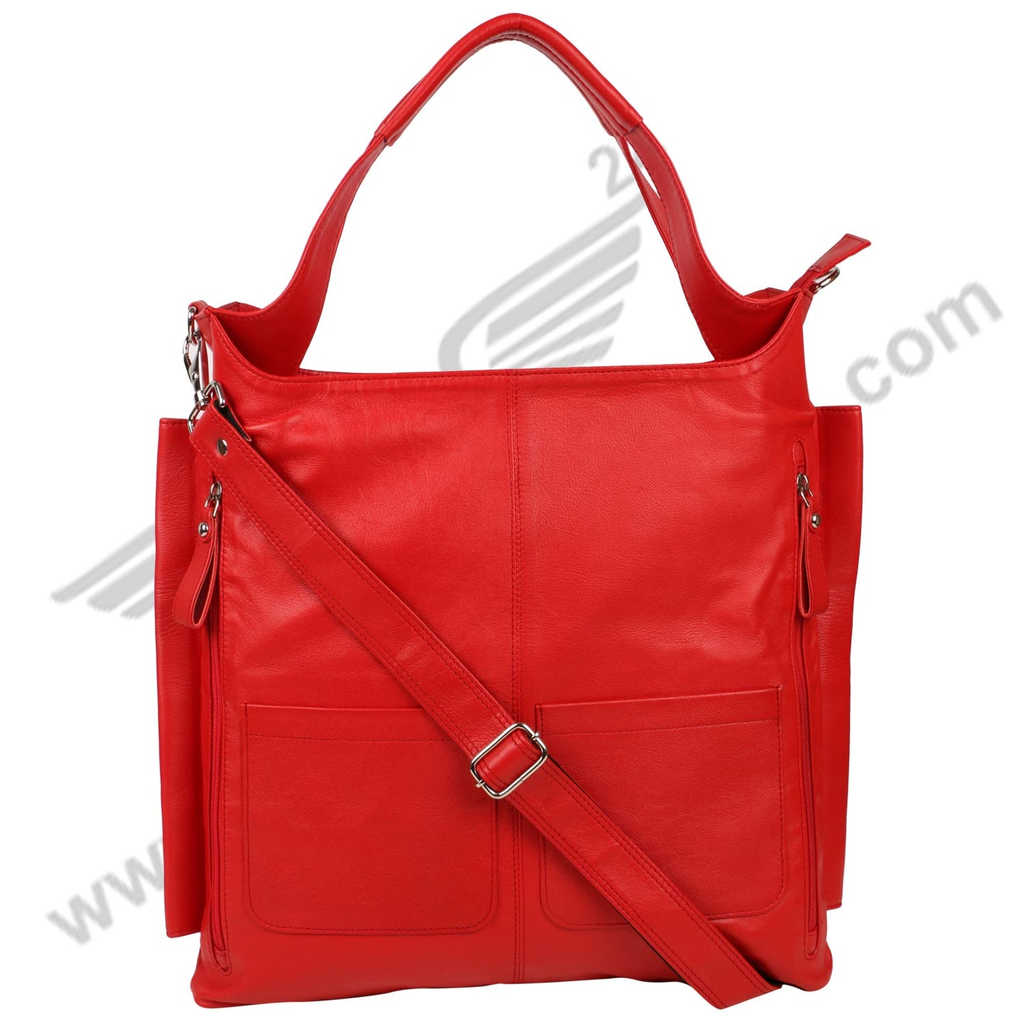 Front image of red FER GAMO HAND BAG