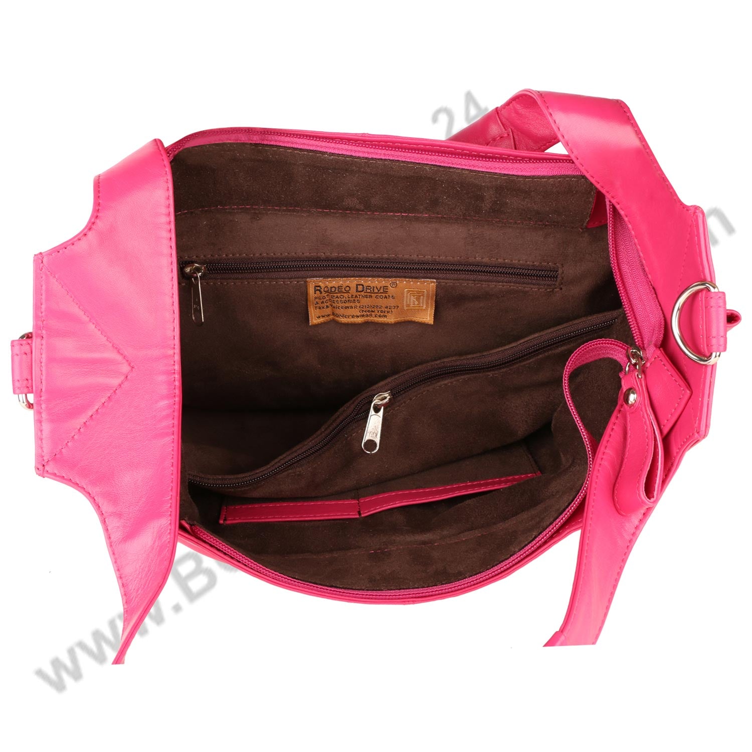 Inside image of pink  FER GAMO HAND BAG