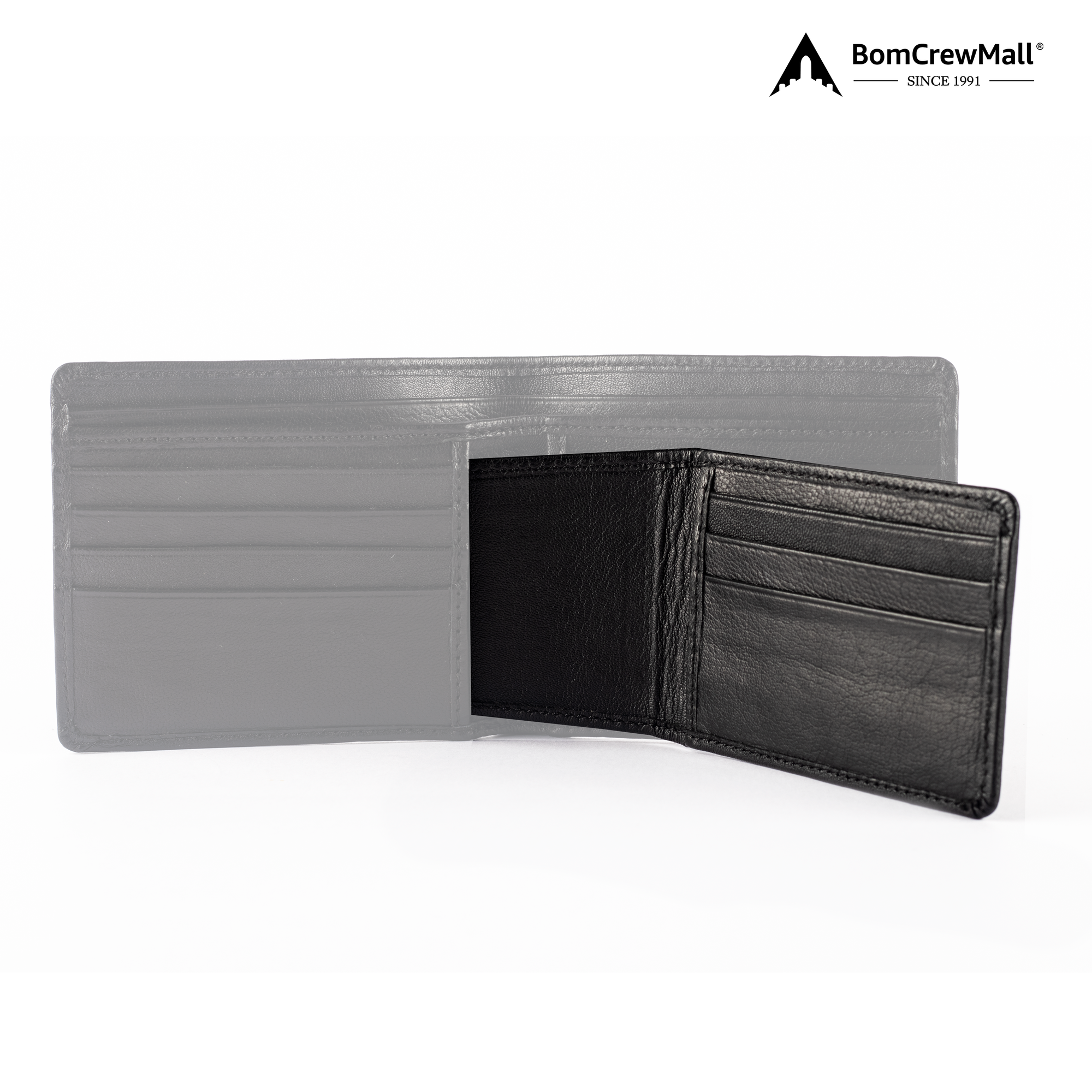 Image displays Grey leather wallet