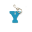 blue Y ALPHABET BAG TAG - KEY HOLDER